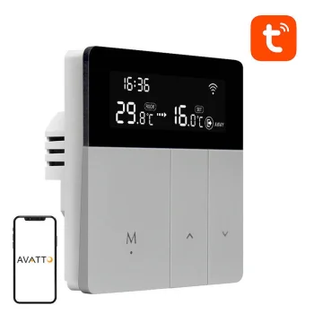 Avatto WT50-BH-3A Wi-Fi viedais apkures katla termostats (Pelēks)