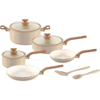 GreenPan Essence 5 daļu virtuves trauku komplekts, indukcijai, taupe