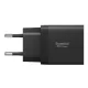 Spigen Essential EE472EU 2-portu USB-C 47W GaN tīkla lādētājs, melns