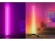 RGB LED stūra grīdas lampa ar lietotnes un pults vadību, 150 cm, melna