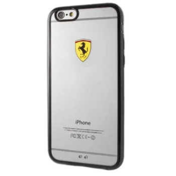 Ferrari Racing Shield vāciņš Samsung Galaxy S7, Black / Transparent