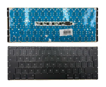 Apple Macbook Air Retina 12" A1534 klēpjdatora tastatūra, UK izkārtojums, melna