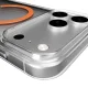 Puro Lite Mag vāciņš iPhone 17 Pro Max ar MagSafe, caurspīdīgs ar oranžu gredzenu