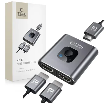Tech-Protect HB07 2-in-1 HDMI Adapteris 4K 60Hz Pelēks