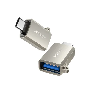 Joyroom S-H151 USB-C uz USB-A Adapteris ar OTG, Sudrabkrāsas