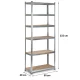 Metāla plaukts Humberg HR-814 222x90x40 cm, 900 kg