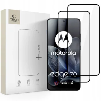 Aizsargstikls Tech-Protect Glass Fit+ 2-Pack priekš Motorola Edge 70 5G, melns