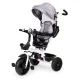 Ecotoys JM-322 bērnu trīsritenis ar 360° grozāmu sēdekli un jumtiņu, pelēks