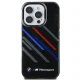 BMW Motosport IML Random Stripes iPhone 16 Pro vāciņš, melns