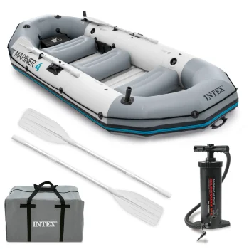 INTEX 68376 Mariner 4 Piepūšamā laiva ar airiem un sūkni (4 personām)