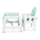 Ricokids 7092 Sinco 5-in-1 bērnu barošanas krēsliņš, tirkīza