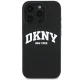 Dkny iPhone 16 Pro vāciņš Silicone White Printed Logo MagSafe, melns