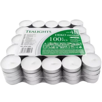 Iso Trade tējas sveces 4h, 100 gab., baltas