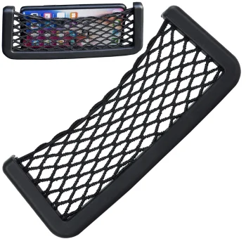 Automašīnas sānu kabata - tīkliņš organizators, 14,5 cm, melns