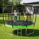 Dārza batuts bērniem 4FIZJO PRO 312 cm 10FT, zaļš/melns