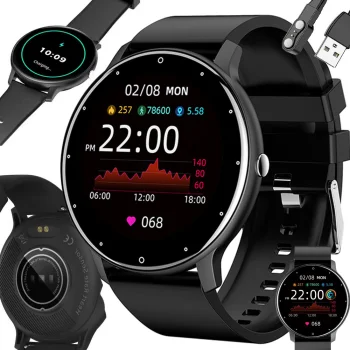 Viedpulkstenis ar Bluetooth zvaniem 06337, melns