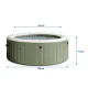 Piepūšamais SPA baseins 4 personām Intex 28426NP hidromasāža, bēšs