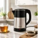 Elektriskā tējkanna 2.5L 1500W, nerūsējošais tērauds, melna/sudraba