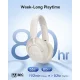 Baseus Bass BH1 NC bezvadu austiņas ar ANC, Starlight Off-White