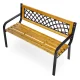 MultiGarden koka dārza sols ar atzveltni 118x52 cm