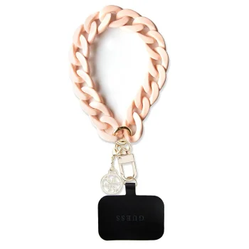 Guess universāla rokas siksniņa tālrunim Acrylic 4G Charm, rozā