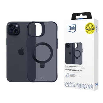 3Mk Protection Smoke Case Mag&Stand vāciņš Apple iPhone 15 Plus, Melns