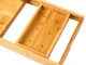 Regulējams bambusa plaukts vannai, 70-103 cm