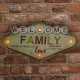 Forever Light Retro LED metāla zīme Welcome Family