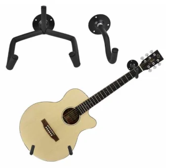 Horizontāls Ģitāras Sienas Tūrētājs Statīvs, 2 daļas | Horizontal Wall Mount Holder Hook Hanger for Guitar