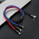 Baseus 2x USB 4.8A 24W auto lādētājs ar LCD + 3in1 kabelis 1.2m, melns