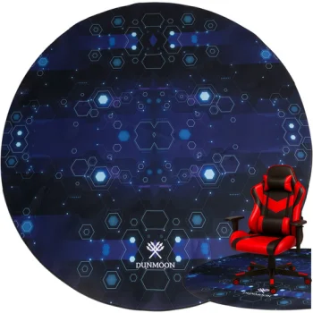 Dunmoon apaļš aizsargpaklājs zem krēsla, 120 cm, melns