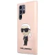 Karl Lagerfeld Samsung Galaxy S23 Ultra vāciņš Liquid Silicone Ikonik Karl, rozā