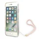 Guess iPhone SE 2022 / SE 2020 / 7 / 8 vāciņš 4G Print Strap Rozā
