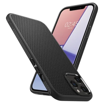 Spigen Liquid Air vāciņš iPhone 12 / 12 Pro, Matte Black