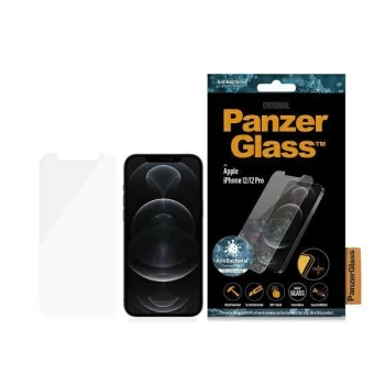 PanzerGlass Standard Super+ antibakteriāls rūdīts stikls iPhone 12 / Pro | antibacterial tempered glass for