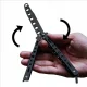Saliekams Nerūsējošā Tērauda Kabatas Taktiskais Nazis Balisong, Sudraba