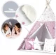 Nukido Bērnu Tipi Telts Vigvams ar Apgaismojumu, Rozā zvaigznes | Children Tent Tipi with Lights