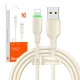 Mcdodo CA-4740 USB uz Lightning kabelis ar LED, 1.2m, bēšs