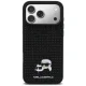 Karl Lagerfeld Rhinestones Karl&Choupette Pin vāciņš iPhone 17 Pro Max, melns