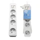 Philips CHP2144WB/60 pagarinātājs ar 4 kontaktligzdām, 3m, balts