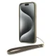 DKNY iPhone 15 Pro Max vāciņš Wrist Strap Stock Logo, bēšs