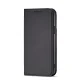 Atverams vāciņš iPhone 12 Pro ar karšu kabatām un statīvu Magnet Card Case, melns