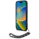 Karl Lagerfeld Saffiano Crystals w/Chain vāciņš Apple iPhone 16, Melns