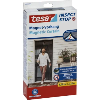 Tesa Insect Stop magnētiskais pretinsektu aizkars durvīm 1 x 2,2 m, antracīta 55394