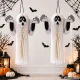 3D saliekams papīra spoks Halloween dekorācija, balts