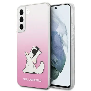 Karl Lagerfeld Choupette Fun vāciņš Samsung Galaxy S22+ - Rozā