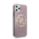 Guess 4G Circle Glitter vāciņš Apple iPhone 11 Pro rozā