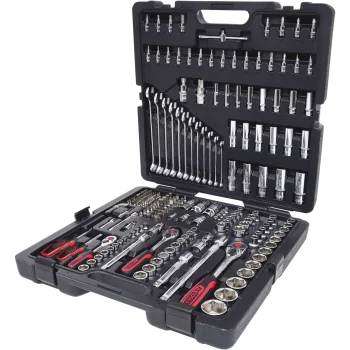 Galatslēgu un uzgaļu komplekts KS Tools CHROMEplus 1/4" + 3/8" + 1/2", 216 gab.