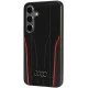 Audi Genuine Leather MagSafe vāciņš Samsung Galaxy S24, melns/sarkans