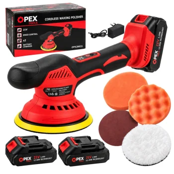 Akumulatora automašīnu pulētājs OPEX TOOLS OPX28031, 150 mm, 21V, 2 akumulatori